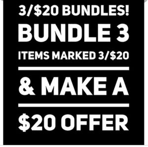 3/$20 BUNDLE SALE
